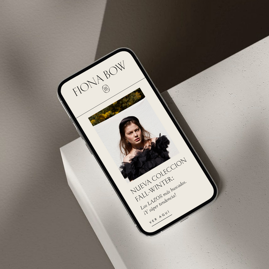 Branding y diseño de ecommerce para Fiona Bow